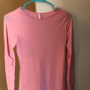 Long sleeved pink lululemon tank